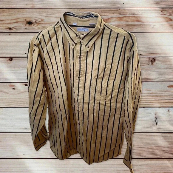 BUGLE BOY CO SIZE LARGE GOLDEN YELLOW WITH BLACK STRIPES - Picture 1 of 3